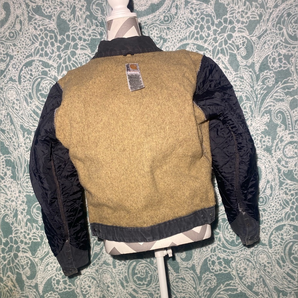 Vintage Carhartt WJ097 PTL Detroit Jacket Womens Sherpa Lined Size S Petrol Gray - Picture 10 of 11